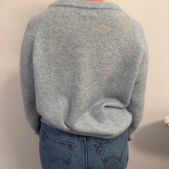Acne Studios Light Blue Mohair Wool Sweater Size L - Picture 3 of 7